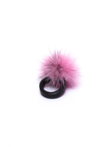 Naughty Mink nahast sõrmus (roosa)