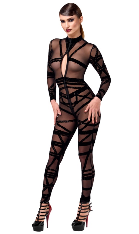 Noir Bondesque Catsuit F357