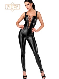 Noir Vixen Lace-Up Bodysuit F362