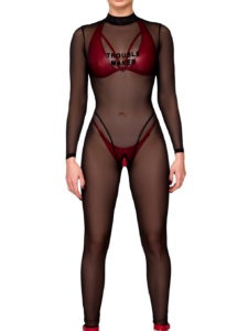 Noir Troublemaker Catsuit F387