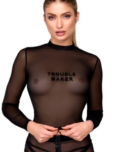 Noir Troublemaker Top F389
