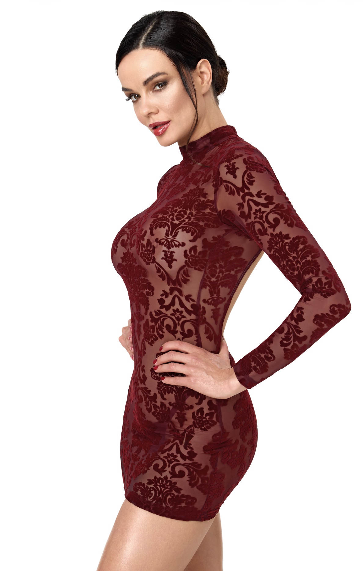 Noir Handmade Masquerade Mini Kleit F423 - Pilt 2